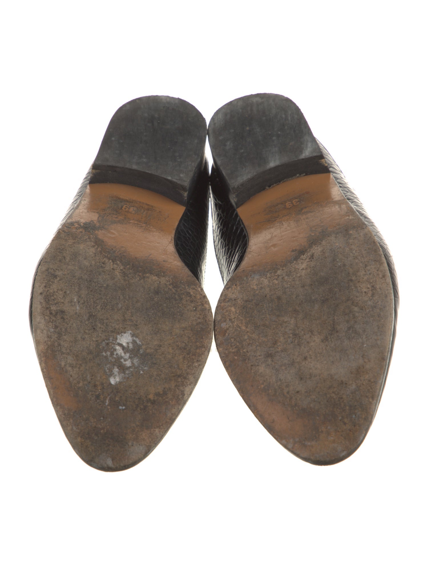 Robert Clergerie Embossed Leather Mules